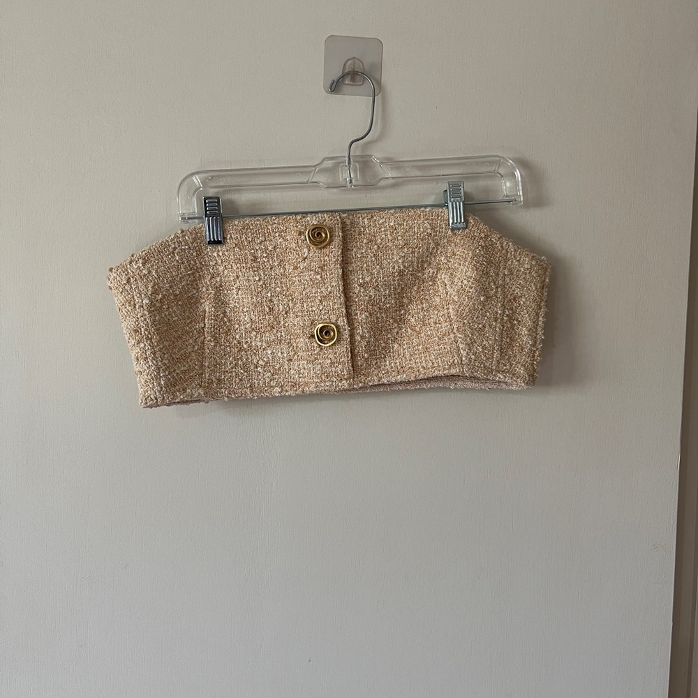 St. John Tweed Crop Top